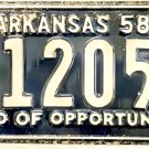 1958 Arkansas License Plate (6-12050)