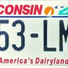 2007 Wisconsin License Plate (853-LMR)