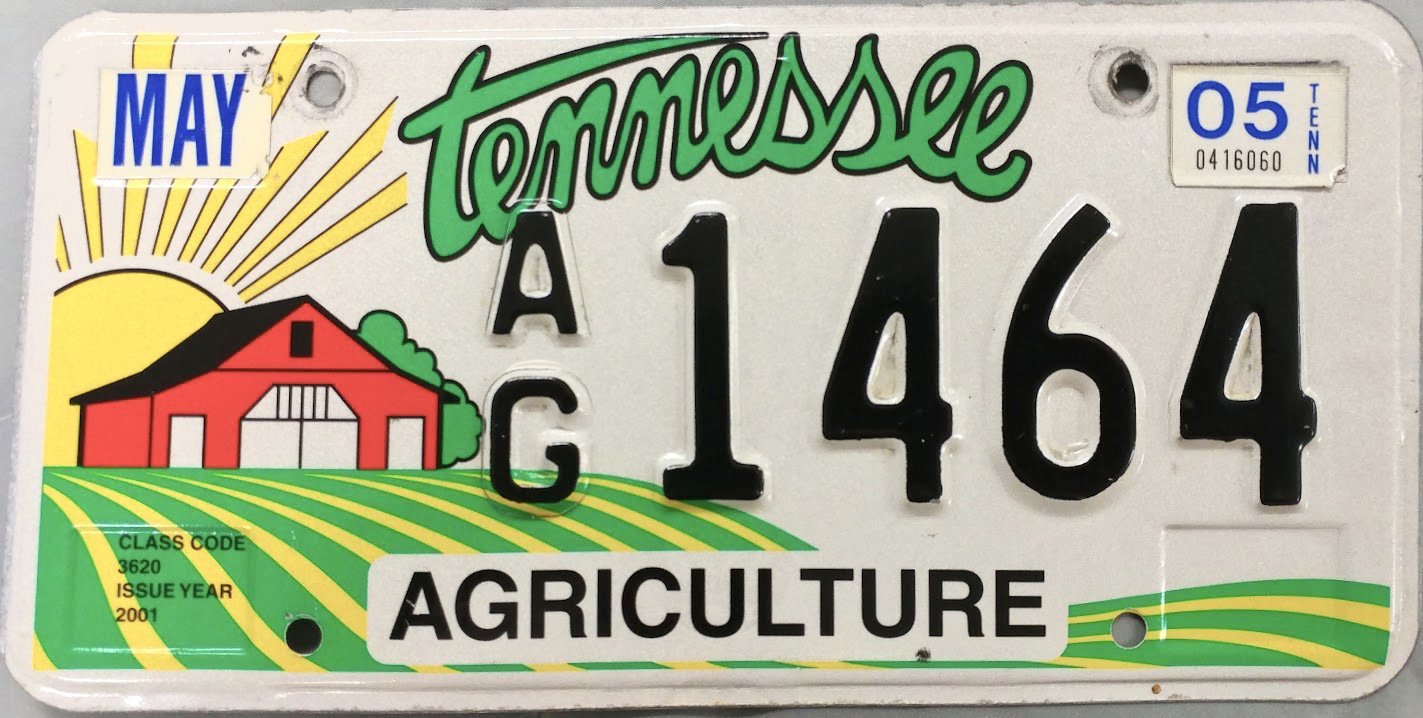 2005 Tennessee Agriculture License Plate (AG 1464)