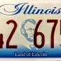 2012 Illinois License Plate (N42 6756)