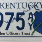 2013 Kentucky Fallen Officers Trust License Plate (8975 AY)