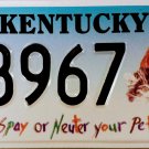 2012 Kentucky Spay or Neuter your Pets License Plate (28967)