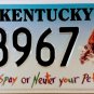 2012 Kentucky Spay or Neuter your Pets License Plate (28967)