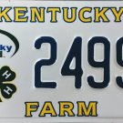 2011 Kentucky 4H - Farm - FFA License Plate (2499 DC)
