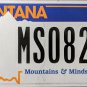 Montana State University License Plate (MS0828)