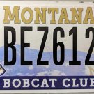 Montana State University Bobcat Club License Plate (BEZ612)