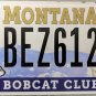 Montana State University Bobcat Club License Plate (BEZ612)