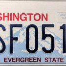 Washington License Plate (ASF0511)