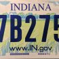 2007 Indiana License Plate (27B2757)
