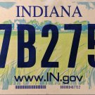 2007 Indiana License Plate (27B2758)