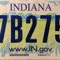 2007 Indiana License Plate (27B2758)