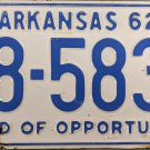 1962 Arkansas License Plate (28-5838)