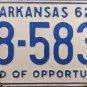 1962 Arkansas License Plate (28-5838)