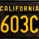 2018 California (1960's Legacy) License Plate (J603C0)