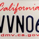 2015 California License Plate (6VVN066)
