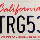 2018 California License Plate (7TRG533)