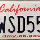 2018 California License Plate (7WSD558)