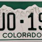 2017 Colorado License Plate (QUO-191)