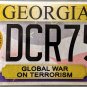 2017 Georgia Global War On Terrorism License Plate (DCR752)