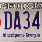 2005 Georgia BlazeSports Georgia License Plate (DA340A)