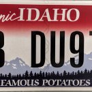 2013 Idaho License Plate (8B DU977)