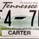 2018 Tennessee License Plate (2F4-7B4)