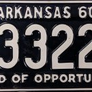 1960 Arkansas License Plate (1-33221)