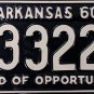 1960 Arkansas License Plate (1-33221)