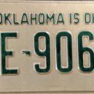 1982 Oklahoma License Plate (PE 9068)