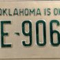 1982 Oklahoma License Plate (PE 9068)