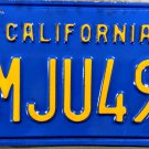 1992 California License Plate (1MJU492)