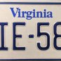 1993 Virginia License Plate (FIE-588)