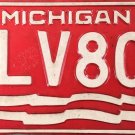 1976 Michigan Bicentennial License Plate (NLV800)