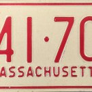 1973 Massachusetts License Plate (TT 41 706)