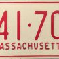 1973 Massachusetts License Plate (TT 41 706)
