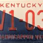 1993 Kentucky Handicapped Vet License Plate (HV1-030)