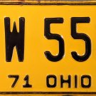 1971 Ohio License Plate (DW 552)