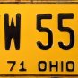 1971 Ohio License Plate (DW 552)