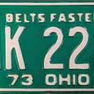1973 Ohio License Plate (HK 228)