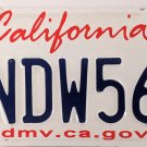 2016 California License Plate (7NDW565)