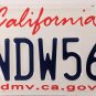 2016 California License Plate (7NDW565)