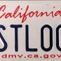 2017 California License Plate (7STL001)