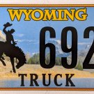 2019 Wyoming Truck License Plate (1T 6920)