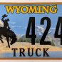2019 Wyoming Truck License Plate (13T 4244)