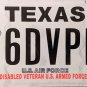 Texas (U.S. Air Force) Disabled Veteran License Plate (6DVPKB)