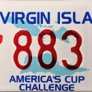 U.S. Virgin Islands America's Cup Challenge License Plate (883 AC)