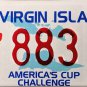 U.S. Virgin Islands America's Cup Challenge License Plate (883 AC)