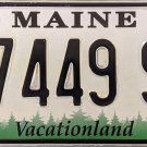 2017 Maine License Plate (7449SU)