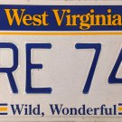 2015 West Virginia License Plate (5RE 744)