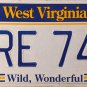 2015 West Virginia License Plate (5RE 744)
